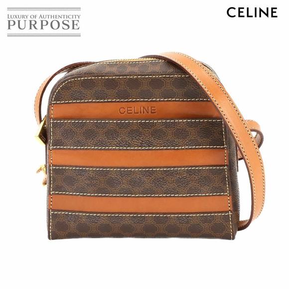 Celine Leather Macadam Shoulder Bag Brown - Picture 1 of 9